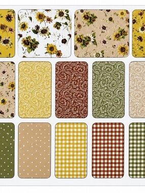 Sunflower Whispers by Riley Blake 5” Charm Pack. 42 Pieces  Cotton Fabric New